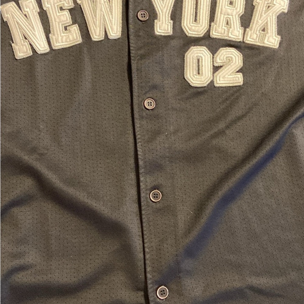 Black New York 02 Button-Up Jersey
